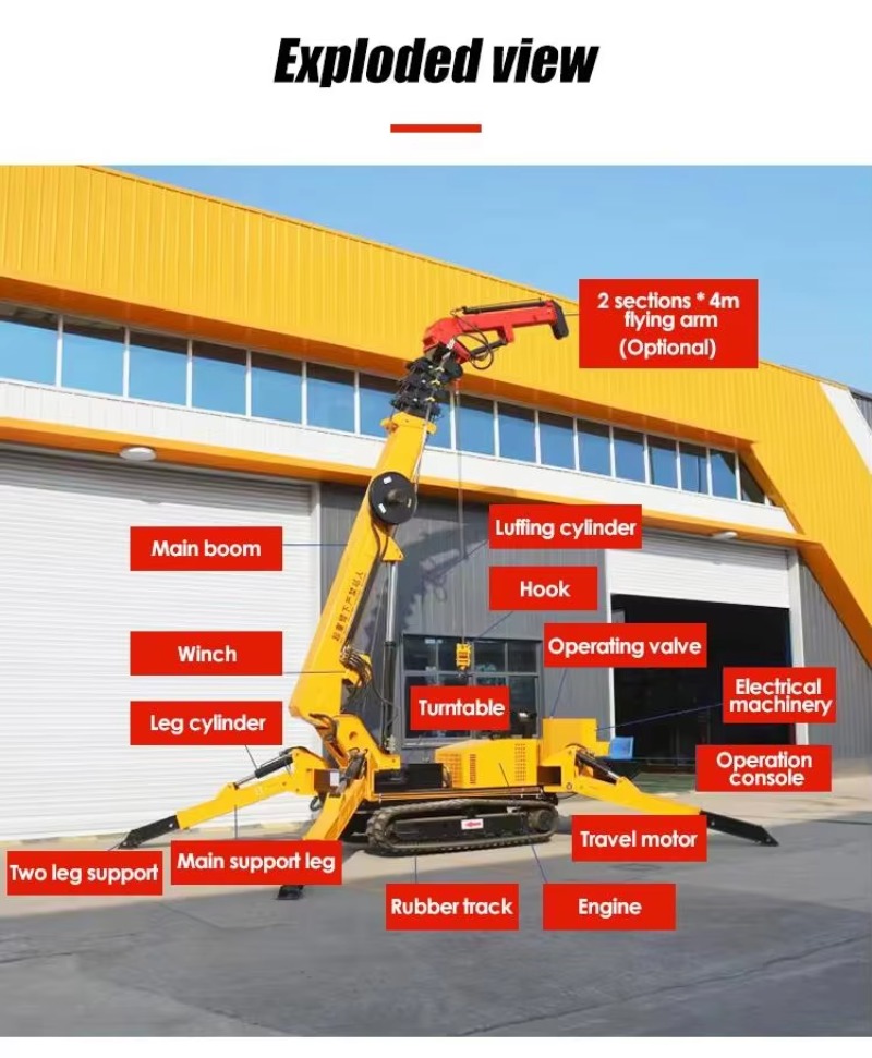 8T Hydraulic Spider Crane Heav - Heavy Equipment Lift review and price